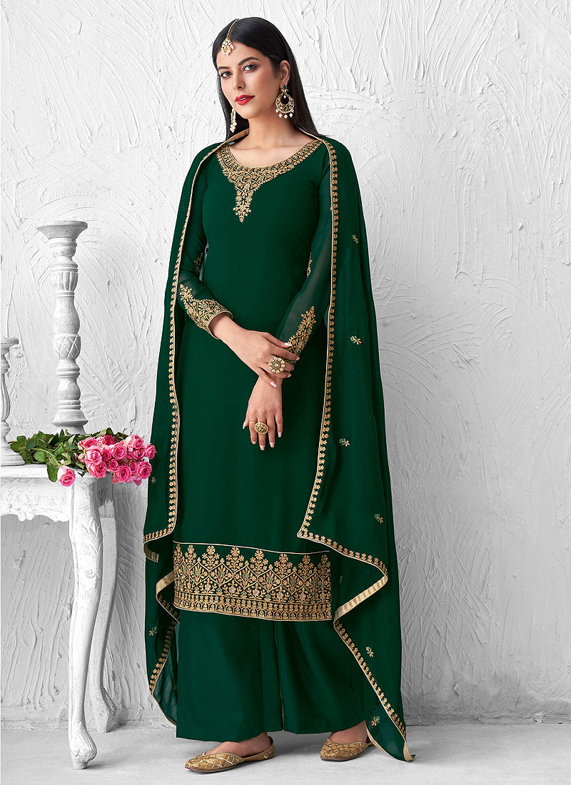 Green Palazzo Suit In usa uk canada