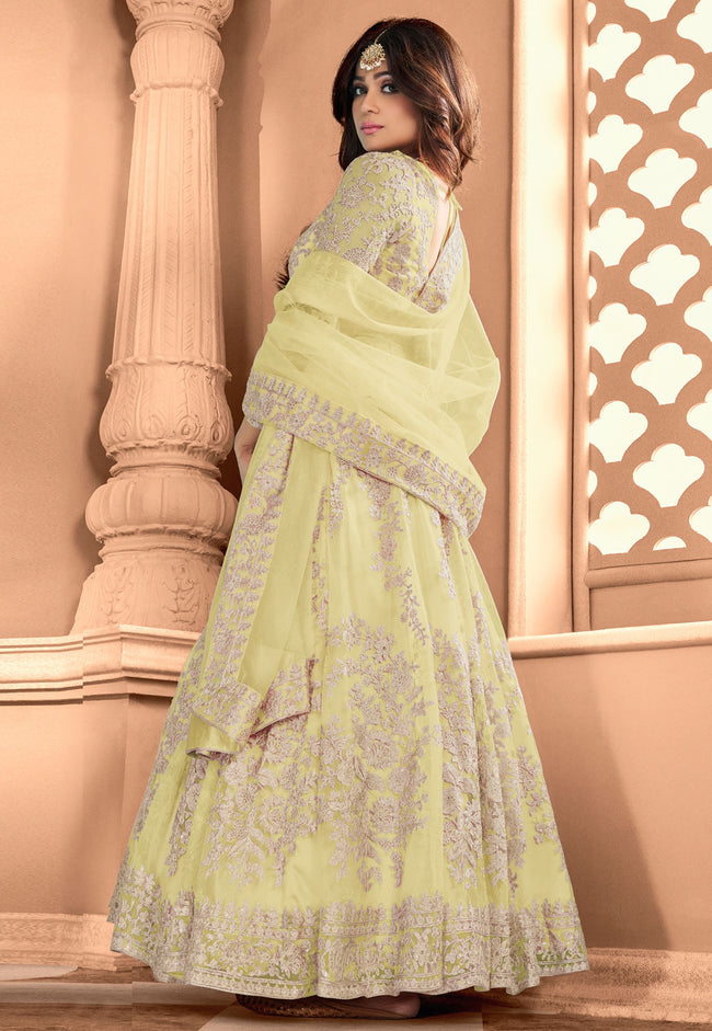 Lime Anarkali Suit In usa uk canada