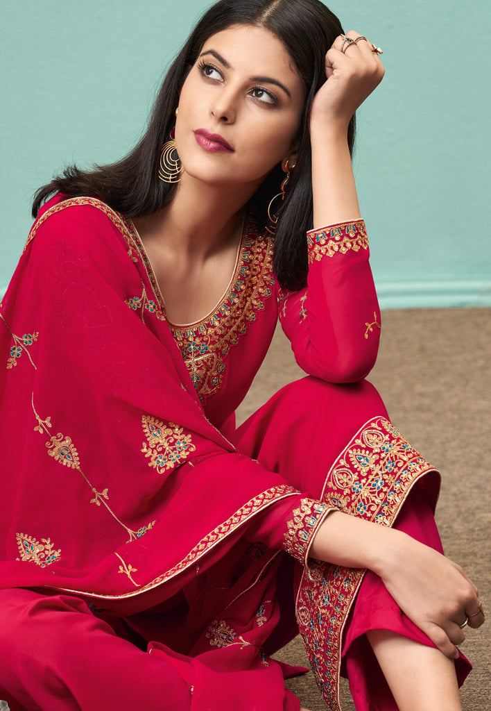 Deep Pink Pant Suit In usa uk canada