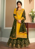 Yellow And Green Lehenga Style Suit In usa uk canada