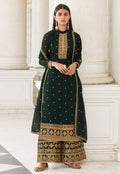 Green Embroidered Designer Palazzo Suit