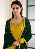 Yellow And Green Palazzo Style Pant Suit In uk
