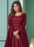 Red Bollywood Anarkali In usa
