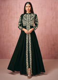 Black Slit Style Anarkali Pant Suit