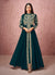 Peacock Green Slit Style Anarkali Pant Suit