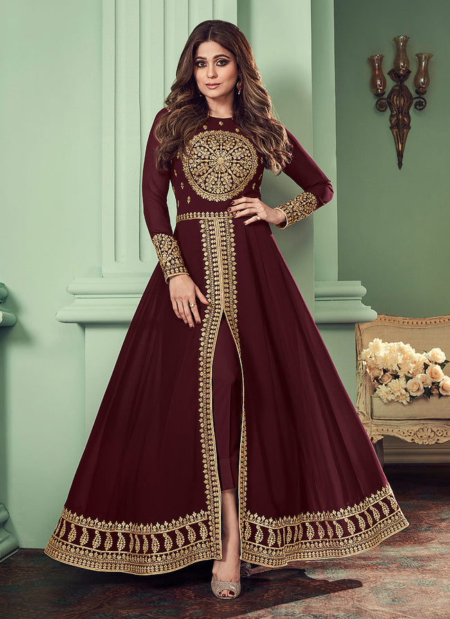 Buy Burgundy Dresses for Women by Just Wow Online | Ajio.com