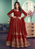Red Sequence Bollywood Anarkali Suit In Australia