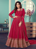 Magenta Sequence Embellished Bollywood Anarkali Suit