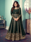 Dark Green Sequence Embellished Bollywood Anarkali Suit