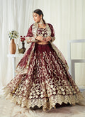 Maroon Golden Lehenga Choli In usa uk canada