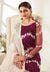 Maroon And White Pant Suit In usa