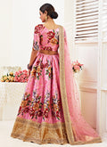 Pink Golden Lehenga Choli In usa uk