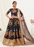 Black Golden Wedding Lehenga Choli