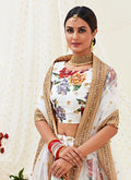 White Golden Lehenga Choli