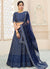 Navy Blue Sequence Embroidered Lehenga Choli