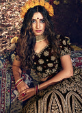 Indian Clothes - Maroon Designer Lehenga Choli