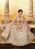 White And Pink Wedding Lehenga Choli