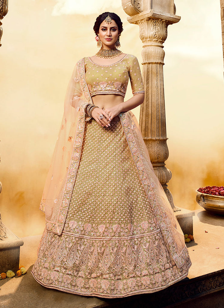 Golden Peach Wedding Lehenga Choli custom Golden Peach Wedding Lehenga Choli custom