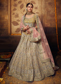 Gold And Pink Wedding Lehenga Choli