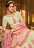 Indian Lehanaga -Off White And Pink Wedding Lehenga Choli