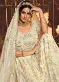 Indian Lehanga - Off White Wedding Lehenga Choli