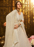 Indian Lehanga - Off White Wedding Lehenga Choli