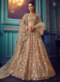 Golden Beige Indo Western Lehenga Choli