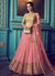 Golden Pink Indo Western Lehenga Choli