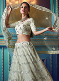 Indian Lehanga - Copper Green Ombré Indo Western Lehenga Choli In usa uk canada