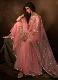 Indian Suits - Peach Gharara Suit