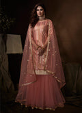 Peach Traditional Gharara Suit