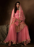 Indian Suits - Pink Gharara Suit In usa uk canada