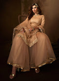 Indian Suits - Beige Gharara Suit In usa