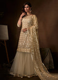 Off White Traditional Gharara Suit