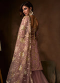 Indian Clothes - Purple Traditional Embroidered Gharara Suit