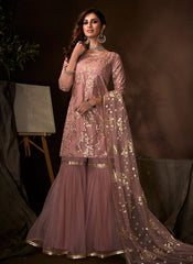 Purple Traditional Gharara Suit