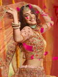 Indian Lehangas - Peach Designer Lehenga Choli In usa