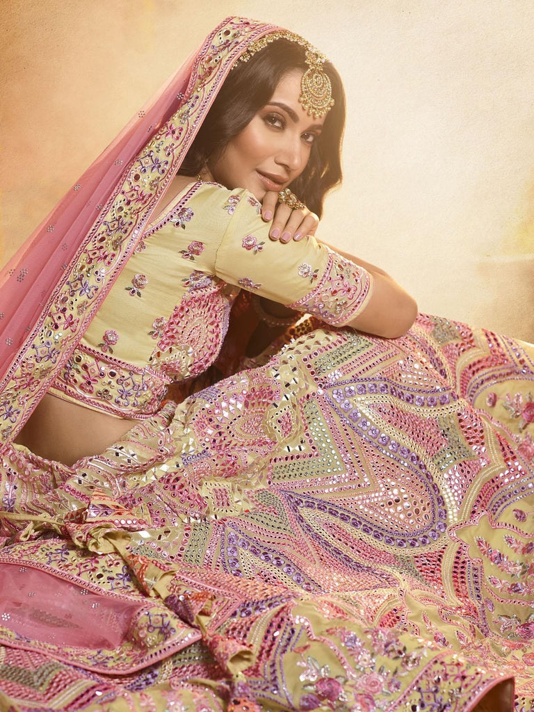 Indian Lehangas - Yellow Designer Lehenga Choli In usa uk canada