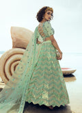 Indian Lehanga - Mint Green Sequence Embroidered Lehenga Choli In usa uk canada