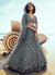 Slate Grey Sequence Embroidered Lehenga Choli