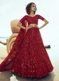 Rouge Red Sequence Embroidered Lehenga Choli