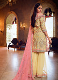 Yellow And Pink Gharara Suit In usa uk canada
