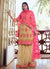Beige And Pink Mirror Embroidered Gharara Suit