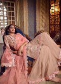 Peach And Pink Gharara Suit In usa uk canada