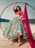 Sea Blue Lehenga Choli In usa