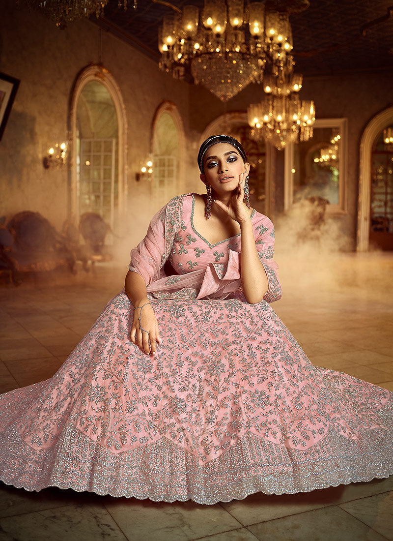 Blush Pink Lehenga Choli In usa uk canada 