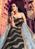 Black And Teal Lehenga Choli In usa