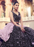 Black And Purple Lehenga Choli In usa