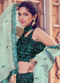 Black And Blue Lehenga Choli In usa