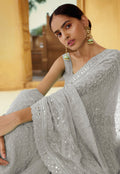 Grey Party Wear Saree In usa